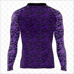 Custom <b>Black</b> Rash Guard for Men Quick Dry & Breathable with Long Sleeves BJJ <b>Compression</b> Sublimation Printing - Product Image 2