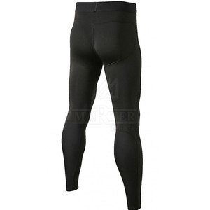 Leggings de compression respirants et à séchage rapide pour hommes - Longueur genou, logo à la taille pour la gym, la course et l'entraînement en extérieur - Product Image 2