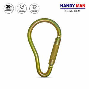 Gancho de Seguridad Forjado para Andamios de Acero HM 2407TL, Industria Pesada, Certificado CE, Cierre Rápido, Resistencia a la Rotura de 35kN, Zincado Amarillo - Product Image 1