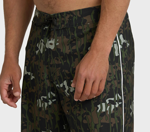 Premium Custom Solid Front Logo Casual Surf Trunks <b>Men's</b> Mid Waist Quick Dry Board <b>Shorts</b> with Drawstring Closure - Product Image 5