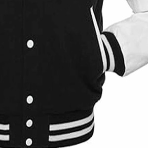Chaqueta Varsity para Hombre, Estilo de Moda, con Logotipo Frontal, Transpirable, Impermeable, Rellena de Algodón, Color Sólido, para Invierno, Mangas Largas - Product Image 5