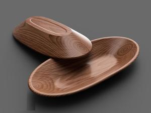 Tazón Ovalado de Madera, Diseño 3D, Hecho a Mano, Tazón para Servir, Tazón para Mezclar Ensaladas, para Cocina y Comedor, Suministro al por Mayor para Exportación - Product Image 3