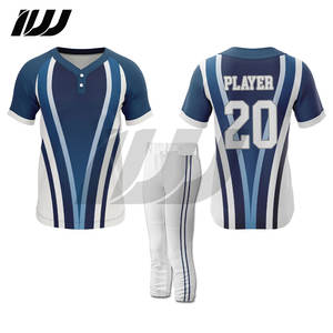 Uniformes de Béisbol/Sóftbol Unisex de Alta Calidad, 100% Poliéster, Antibacterianos, Cuello en V, Impresión por Transferencia de Calor, Tallas Grandes - Product Image 2