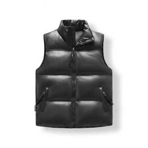 Men's Black PU <b>Leather</b> <b>Vest</b> Stand Collar Zipper Closure Windproof Winter Casual Outer Wear Zipro Industries Customized 2026 Best - Product Image 5