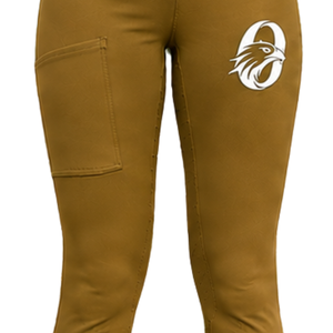 Women Chocolate <b>Brown</b> High Waist Horse Riding <b>Leggings</b> Stretch Equestrian Breeches Textured Riding Pants with Front Pocket - Product Image 4