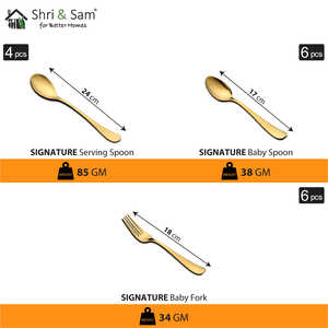 Service de vaisselle 64 pièces en acier inoxydable pour 6 personnes Signature Gold PVD Coating Shiny and Elegant - Product Image 4