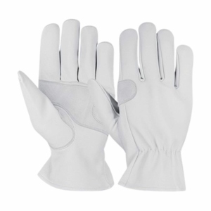 Gants de sécurité robustes pour la construction en cuir de chèvre renforcé avec manchette réglable et protection réfléchissante pour les mains - Product Image 1