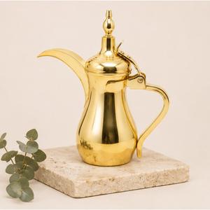 Luxury Gold Plated Stainless Steel Arabic Dallah Coffee <b>Pot</b> Traditional Middle Eastern <b>Tea</b> Kettle for Ramadan and Majlis Events - Product Image 6