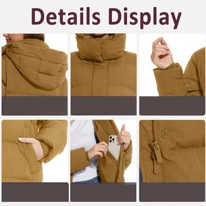 Veste matelassée pour femme fabriquée en usine 2024, nouvelle arrivée, tendance, confortable, tissu long, vêtements d'extérieur - Product Image 5