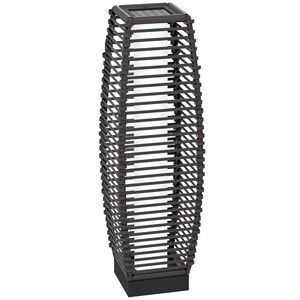Outsunny Auto On/Off LED solare lampada da terra esterno in Rattan giardino lanterna per sentiero vialetto giardino cortile cortile coperta decorazione - Product Image 1