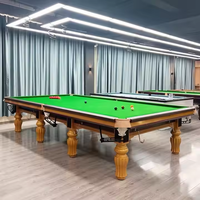 Table de snooker standard mondiale de 12 pieds pas cher prix billard jeu de billard ardoises en acier solide motif caoutchouc vente en bois massif