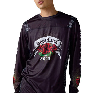 Maillot de sport personnalisé à manches longues pour homme, avec motif graphique, anti-transpiration, style streetwear, t-shirts pour homme, fabricant OEM, marque privée - Product Image 3