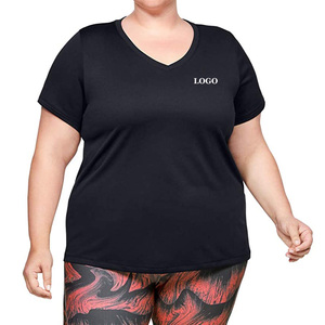 T-shirt décontracté d'été personnalisé 100% coton pour femme, haut court de sport de haute qualité à manches courtes pour la gym et le fitness, streetwear pour femme - Product Image 1