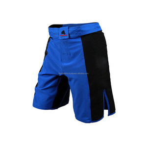 Shorts de boxe unisexe, entrejambe 3 po, élastique 4 points, séchage rapide, anti-rétrécissement, logo frontal, pour arts martiaux, MMA, grappling, rushguard, lutte - Product Image 5