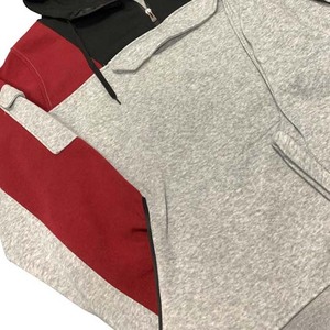 Survêtement unisexe à blocs de couleur, fermeture éclair intégrale, à capuche, coupe sportive, polyester et coton, pour l'automne, avec poches latérales - Product Image 6