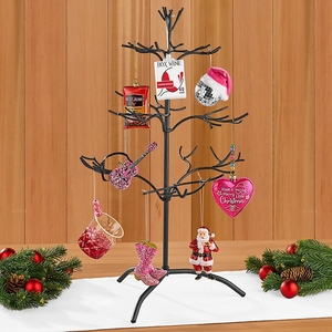 Soporte de Metal Oscuro Estilo Vintage para Adornos de Árbol - Exhibidor de Mesa para Adornos Navideños, Bolas y Decoración Festiva - Product Image 3
