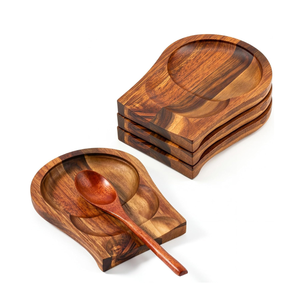 Reposacucharas de madera de acacia para cucharones y espátulas, para encimera de cocina, precio al por mayor desde Vietnam - Product Image 1