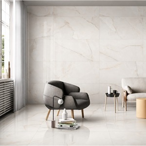 Carreaux de porcelaine modernes Colasseo Crema 600x1200mm brillants, adhésifs, pour murs de chambre, cuisine, centre commercial, salon, usage intérieur - Product Image 1