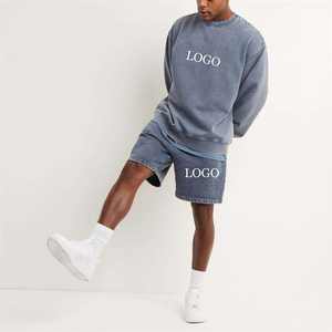 Sudaderas Personalizadas para Hombre con Cuello Redondo y Lavado Ácido, Estilo Urbano, Hombros Caídos, Corte Holgado - Product Image 4