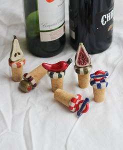 Tapón de Botella de Vino Decorativo de Cerámica al por Mayor con Corcho, Diseño Personalizado, Sellador Reutilizable para Botellas de Vino, Champán y Licores - Product Image 3