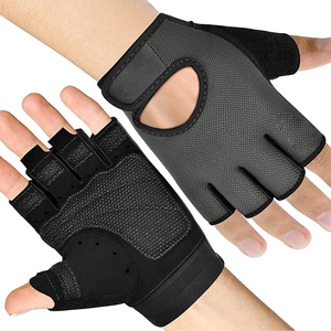 <b>Half</b> Finger Fitness Gloves Black White Breathable Mesh Gym Training Non <b>Slip</b> Unisex Custom Breathable Neoprene Fitness Gloves - Product Image 6