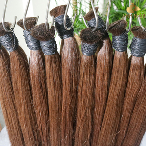 Cheveux vierges doublement étirés pour tressage, 100% humains vietnamiens, double trame machine, multicolores, noir naturel, brun, blond - Product Image 5