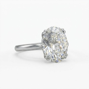 Élégante bague de fiançailles et de mariage en or blanc 10 carats sertie de diamants, design simple et éclatant, prête à offrir - Product Image 3