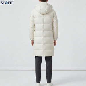 Mens & <b>Women</b> Waterproof Velour <b>Parkas</b> Long Puffer Coat <b>Jacket</b> with Button Or Zipper Closure Warm Padding - Product Image 2