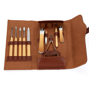 Premium Gold Plated Stainless Steel Nail Grooming Kit 10PCS Manicure <b>Pedicure</b> <b>Tools</b> Custom Color Wholesale OEM - Product Image 1