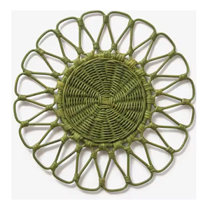 Assiette de service en rotin écologique, tressée à la main, accessoire décoratif pour la table - Product Image 3