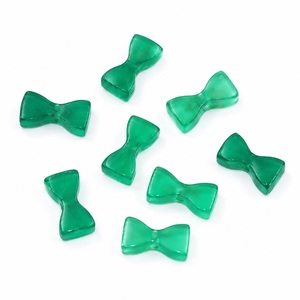 Perles Nœud Papillon en Onyx Vert Poli Naturel, Connecteurs et Entretoises en Pierres Précieuses - Product Image 4