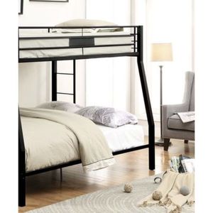 Lits en bois Limbra Sandy Black Finish, taille Full XL/Queen, lits superposés - Product Image 3