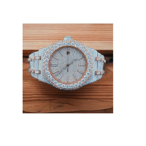Reloj helado de diamantes de lujo, banda personalizada completa, estilo Hip Hop de cara grande para ropa de fiesta de boda, última moda, negocios, antigüedad - Product Image 2