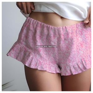 Shorts de sport pour femmes avec volants, personnalisez votre logo, service OEM, 100% coton, fabriqué dans les meilleurs matériaux. - Product Image 5