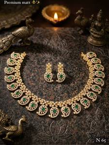 New Ad High Quality IGI Certified Stainless Steel <b>Gold</b> Plated Flower Design Wedding <b>Jewelry</b> Women's Classic Style Necklace <b>Set</b> - Product Image 1