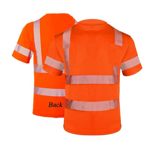 Camiseta reflectante de seguridad de alta visibilidad del mejor fabricante, ropa de trabajo reflectante para carretera, camisa de seguridad reflectante para hombre - Product Image 3