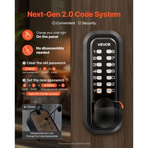 Serratura Meccanica per Porta con Tastierino Numerico 2.0, Sistema di Accesso Senza Chiave a Pulsante Singolo, 4-7 Livelli di Sicurezza - Product Image 4