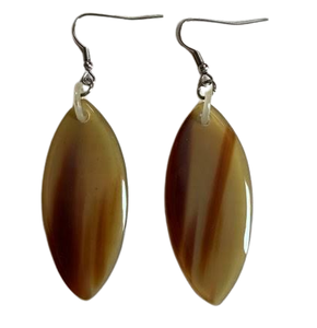 Pendientes Colgantes de Cuerno de Búfalo Natural Chapados en Oro Hechos a Mano de Alta Calidad para Mujer, Accesorio de Moda de Tendencia, Gran Venta - Product Image 3