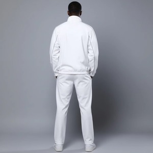 Chándal Blanco para Hombre YOURBRAND, de Color Sólido, Poliéster, Cierre de Cremallera, Bolsillos Laterales, para Otoño - Product Image 3