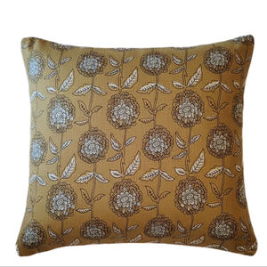 Housse de coussin en coton imprimée à la main au motif floral vert, nouveau design indien, pour canapé et literie - Product Image 1