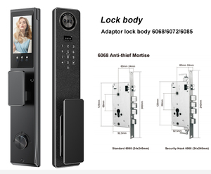 YGS ระบบล็อคประตูอัจฉริยะ Tuya ความปลอดภัยสูง พร้อมระบบสแกนใบหน้าและฝ่ามือ กันน้ำ สำหรับติดตั้งกับกลอนแบบฝัง 6068 6085 สำหรับประเทศอิสราเอล - Product Image 2