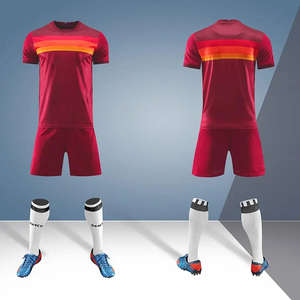 Ensemble de maillots de football personnalisés par sublimation pour hommes, uniforme d'entraînement à rayures horizontales, kit de football respirant à séchage rapide - Product Image 2