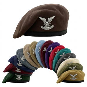 100% High Quality <b>Beret</b> Cap With Structured Shape Breathable Material Comfortable Fit Custom Size Uniform Accessory Hats - Product Image 1