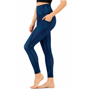 Leggings de compresión de cintura alta para mujer, pantalones de capa base con estampado personalizado, leggings deportivos para gimnasio, leggings de poliéster para correr - Product Image 3