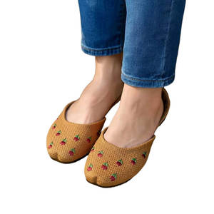 Chaussures Khussa pour femmes de haute qualité, marque privée, semelle extérieure en cuir antidérapante, dessus en jute, design tendance, en stock - Product Image 1