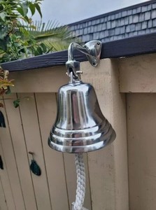 Campana de Barco de Latón de 20 mm para Montar en la Pared, Acabado Pulido, Adorno de Jardín para Exteriores, Resistente a la Intemperie, Campana de Puerta Náutica Tradicional - Product Image 3