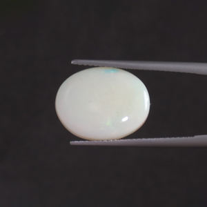 IGI Certified White Natural Opal Loose Gemstone 4.85 Carat Oval Cut 15.5x12.5mm Hand Cut <b>Polished</b> Light <b>Waxing</b>/Oiling Treated - Product Image 1