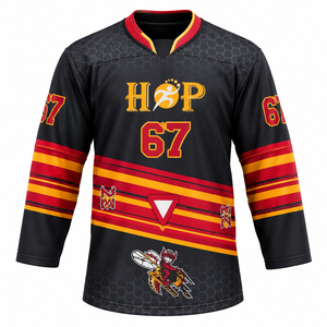 Maillot de hockey sur glace personnalisé, uniforme d'équipe sublimé, fabricant OEM, vêtements de sport à marque privée - Product Image 1