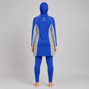 Burkinis islamiques modestes, confortables, respirants et durables, ensemble 2 pièces, couleur unie, haute qualité, séchage rapide, maillots de bain décontractés - Product Image 4