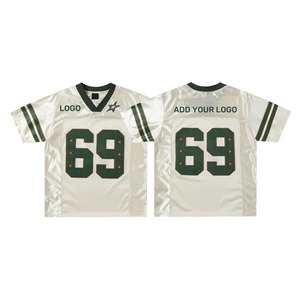 Custom Cropped Oversized Vintage Streetwear Sports Top American Boxy <b>Mesh</b> T-shirt Soccer Football Jersey O-Neck Silk <b>Screen</b> - Product Image 1